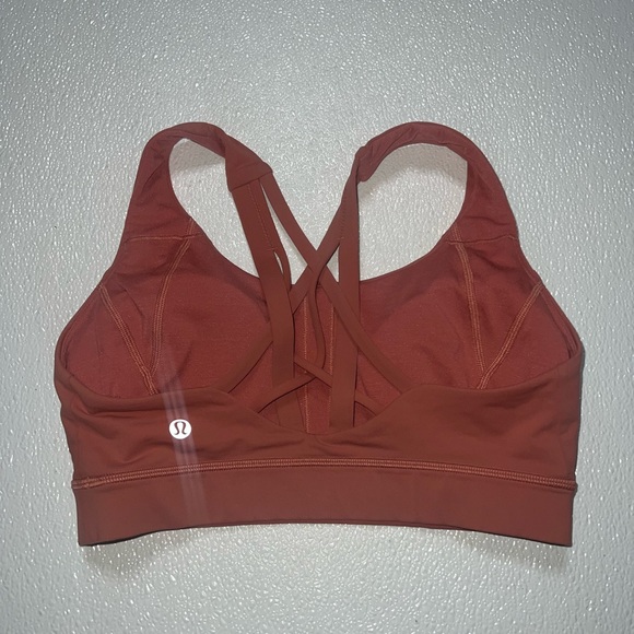 Lululemon Free To Be Serene Strappy Sports Bra Size 6 Coral Pink - Picture 5 of 7
